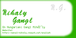 mihaly gangl business card